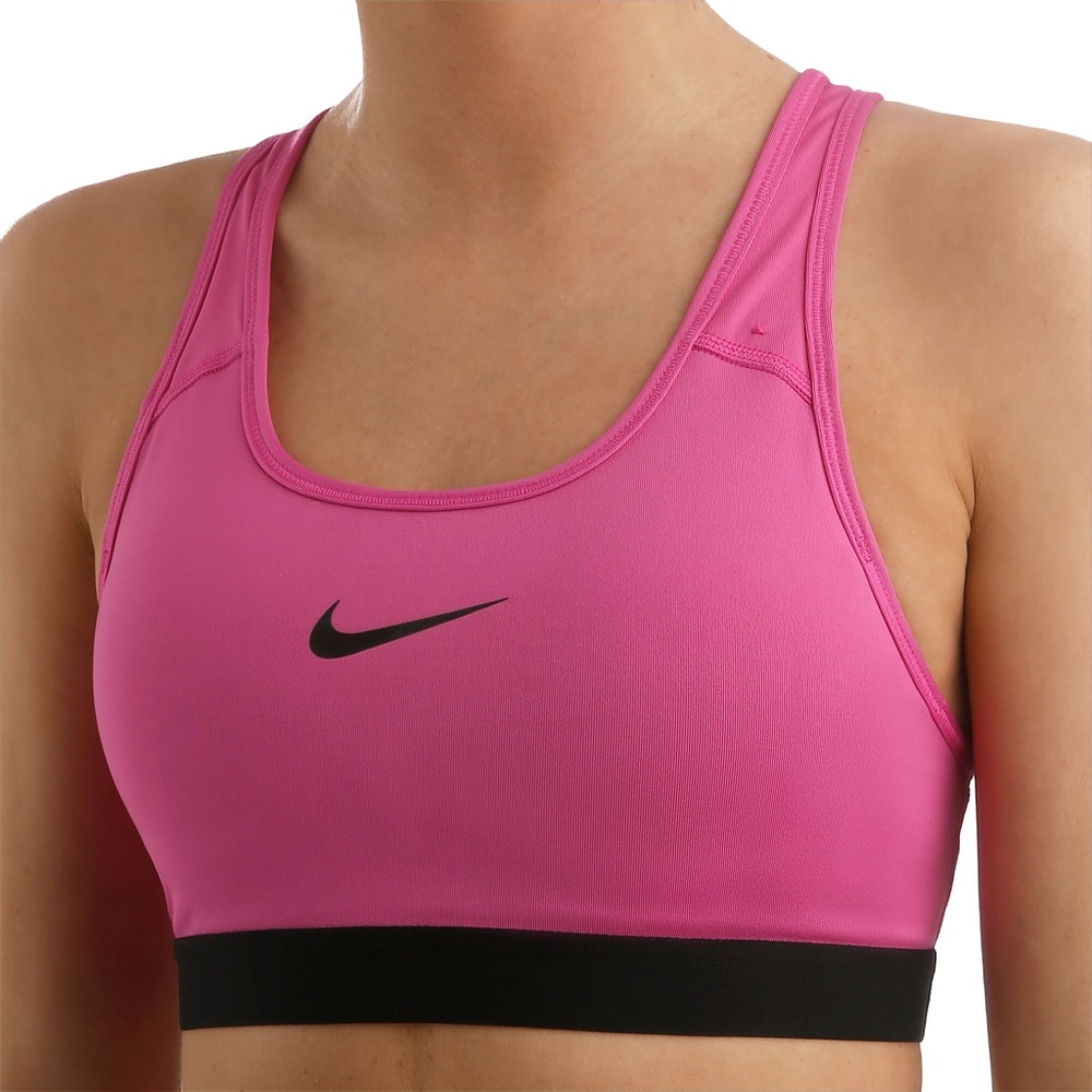 Hot pink Nike Pro sports bra